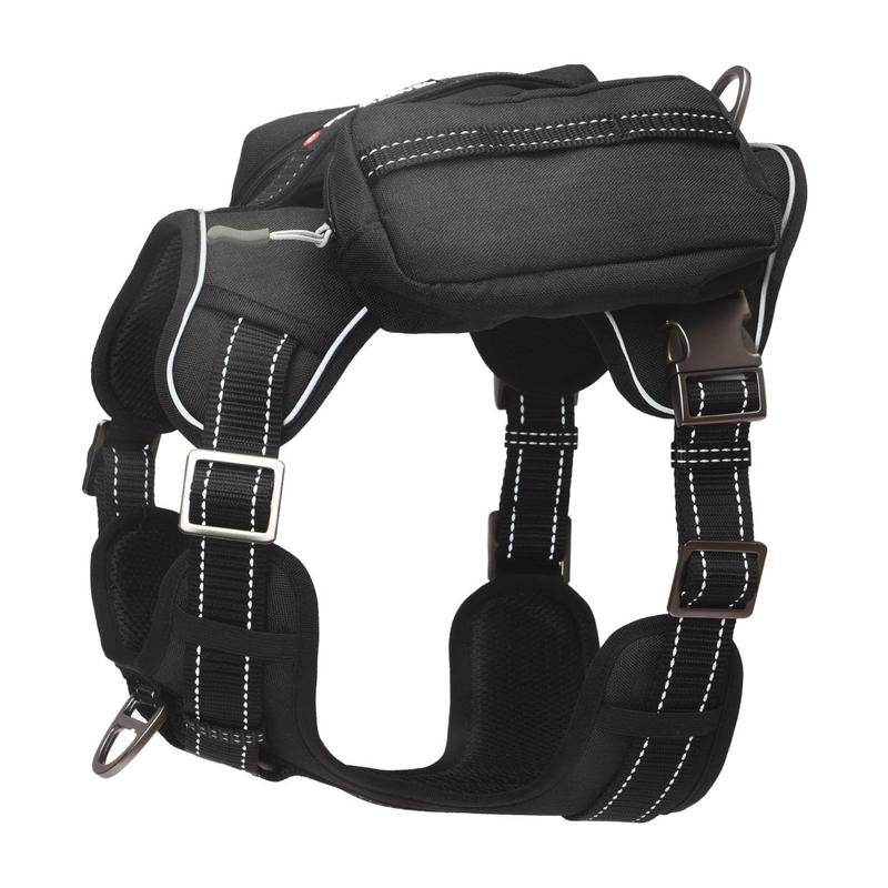 PET MARVEL Heavy Duty Tactical Dog Harness for Small to Large Dogs, No Pull Front Clip Adjustable Harness, with Removable Pockets, Indestructible Nylon Durable Metal Buckles, Reflective Comfortable Vest Harness with Easy Control Handle