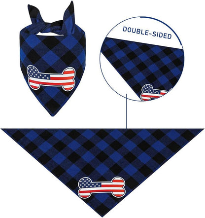 Dog Bandana Christmas Classic Plaid Pet Scarf Triangle Bibs Kerchief Merry Christmas Bandanas for Small Medium Dogs Pets