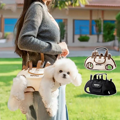 Dog Bag Outdoor Portable Breathable Traction Backpack Dog Leash Cat and Dog Harness Can Be Carried or Crossbody Cat Bag Pet Sling Pet Supplies