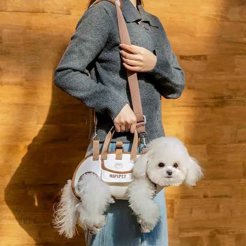 Dog Bag Outdoor Portable Breathable Traction Backpack Dog Leash Cat and Dog Harness Can Be Carried or Crossbody Cat Bag Pet Sling Pet Supplies