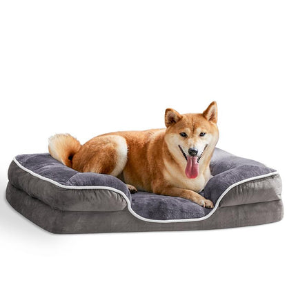 [DEAL] Orthopedic Dog Bed & Calming Donut Pet Bed, Memory Foam Support /Plush Anti-Anxiety Cuddle Cat Bed, Machine Washable, Non-Slip for All Sizes
