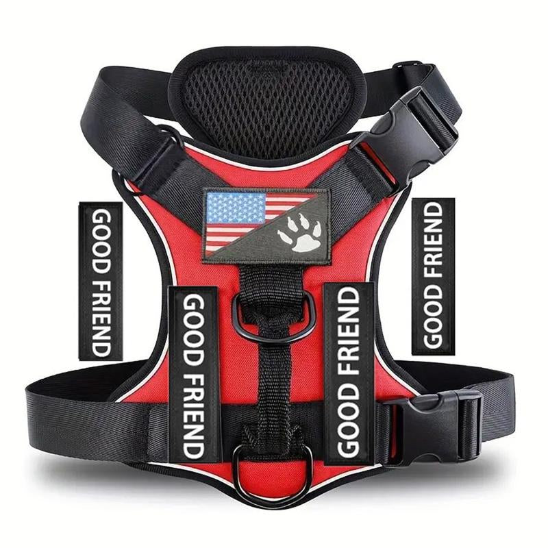 Adjustable Dog Harness, 1 Count Reflective Pet Harness, Pet Supplies for Training & Walking, Dog & Cat Accessories, Christmas Gift, Gifts for Good Friend