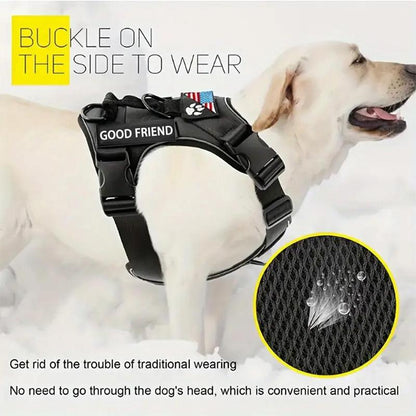 Adjustable Dog Harness, 1 Count Reflective Pet Harness, Pet Supplies for Training & Walking, Dog & Cat Accessories, Christmas Gift, Gifts for Good Friend