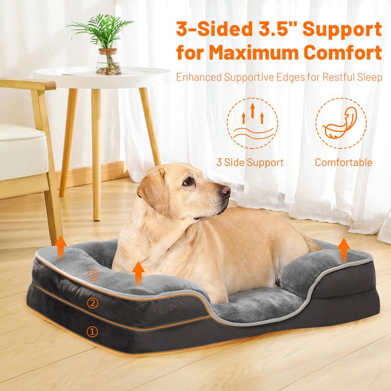 [DEAL] Orthopedic Dog Bed & Calming Donut Pet Bed, Memory Foam Support /Plush Anti-Anxiety Cuddle Cat Bed, Machine Washable, Non-Slip for All Sizes