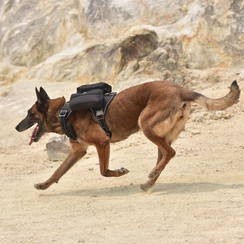 PET MARVEL Heavy Duty Tactical Dog Harness for Small to Large Dogs, No Pull Front Clip Adjustable Harness, with Removable Pockets, Indestructible Nylon Durable Metal Buckles, Reflective Comfortable Vest Harness with Easy Control Handle