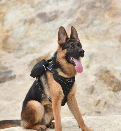 PET MARVEL Heavy Duty Tactical Dog Harness for Small to Large Dogs, No Pull Front Clip Adjustable Harness, with Removable Pockets, Indestructible Nylon Durable Metal Buckles, Reflective Comfortable Vest Harness with Easy Control Handle