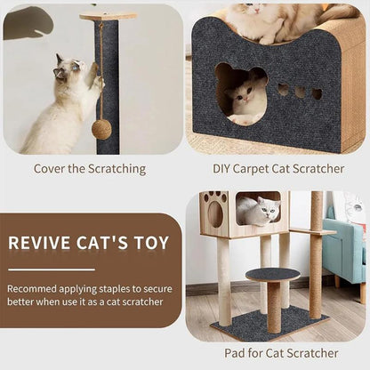 Self-Adhesive Scratching Carpet Cat Wall, Scratching Mat, Scratching Boards Cat Wall, Cat Scratching Boards [100Cmx30Cm]