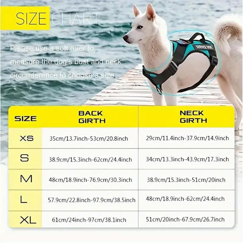 Adjustable Dog Harness, 1 Count Reflective Pet Harness, Pet Supplies for Training & Walking, Dog & Cat Accessories, Christmas Gift, Gifts for Good Friend