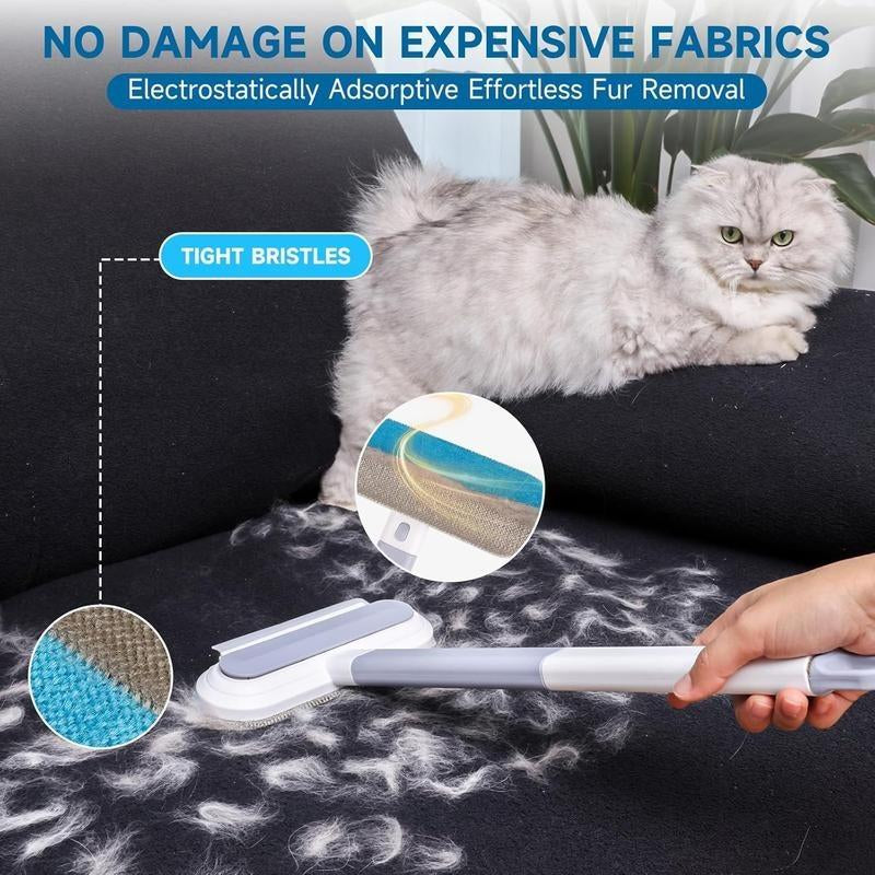 【BUY 1 GET 1 Free】Pet Hair Removal Tool,Cat/Dog Hair Remover with Extra Long Handle,Cat Lint Squeegee for Furniture,Carpet,Clothes, Bedding,Car,Window