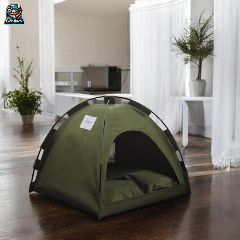 Globharb Portable Cat Tent House, Tent for Small Puppies and Kittens, Foldable Pet Tent, Cat Camping Tent, Pet Supplies for Small Dogs & Cats, Home Pet Supplies for Cats, Pet Products