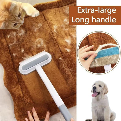 【BUY 1 GET 1 Free】Pet Hair Removal Tool,Cat/Dog Hair Remover with Extra Long Handle,Cat Lint Squeegee for Furniture,Carpet,Clothes, Bedding,Car,Window