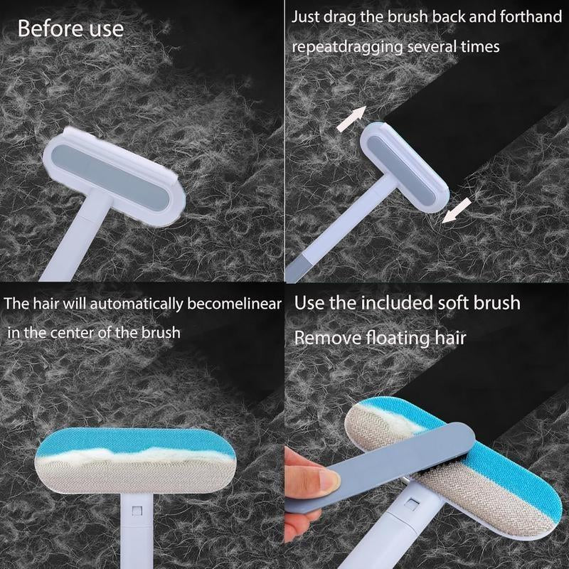 【BUY 1 GET 1 Free】Pet Hair Removal Tool,Cat/Dog Hair Remover with Extra Long Handle,Cat Lint Squeegee for Furniture,Carpet,Clothes, Bedding,Car,Window