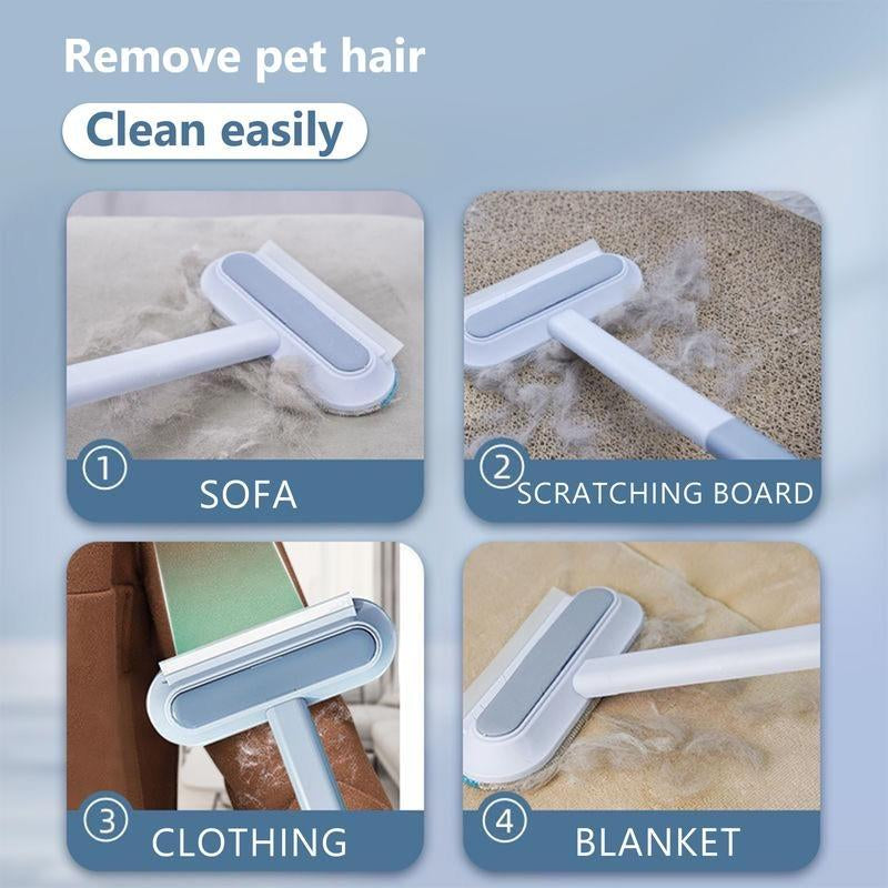 【BUY 1 GET 1 Free】Pet Hair Removal Tool,Cat/Dog Hair Remover with Extra Long Handle,Cat Lint Squeegee for Furniture,Carpet,Clothes, Bedding,Car,Window