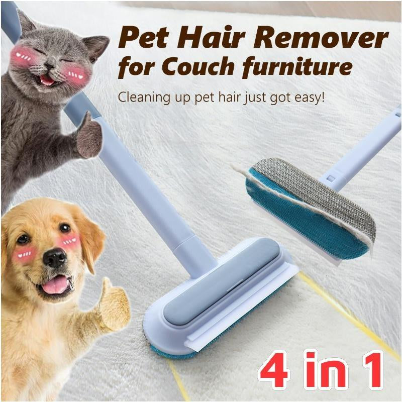 【BUY 1 GET 1 Free】Pet Hair Removal Tool,Cat/Dog Hair Remover with Extra Long Handle,Cat Lint Squeegee for Furniture,Carpet,Clothes, Bedding,Car,Window