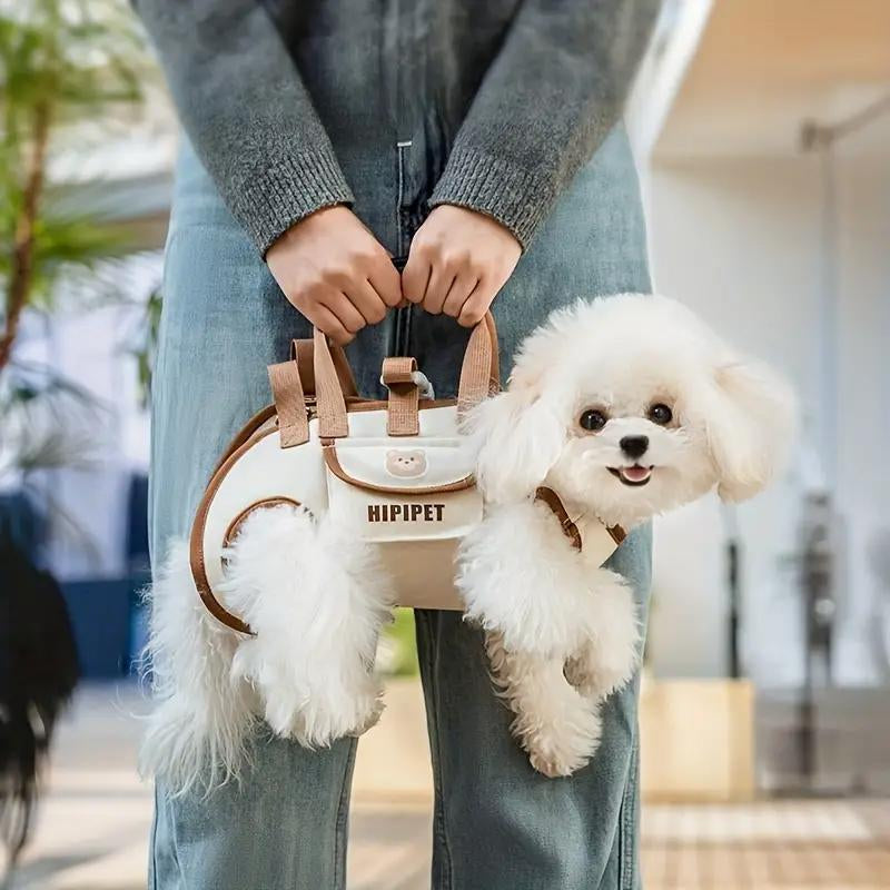 Dog Bag Outdoor Portable Breathable Traction Backpack Dog Leash Cat and Dog Harness Can Be Carried or Crossbody Cat Bag Pet Sling Pet Supplies