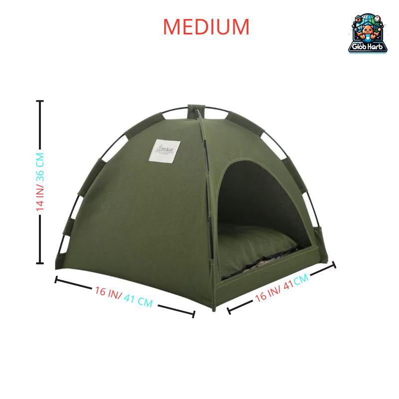 Globharb Portable Cat Tent House, Tent for Small Puppies and Kittens, Foldable Pet Tent, Cat Camping Tent, Pet Supplies for Small Dogs & Cats, Home Pet Supplies for Cats, Pet Products