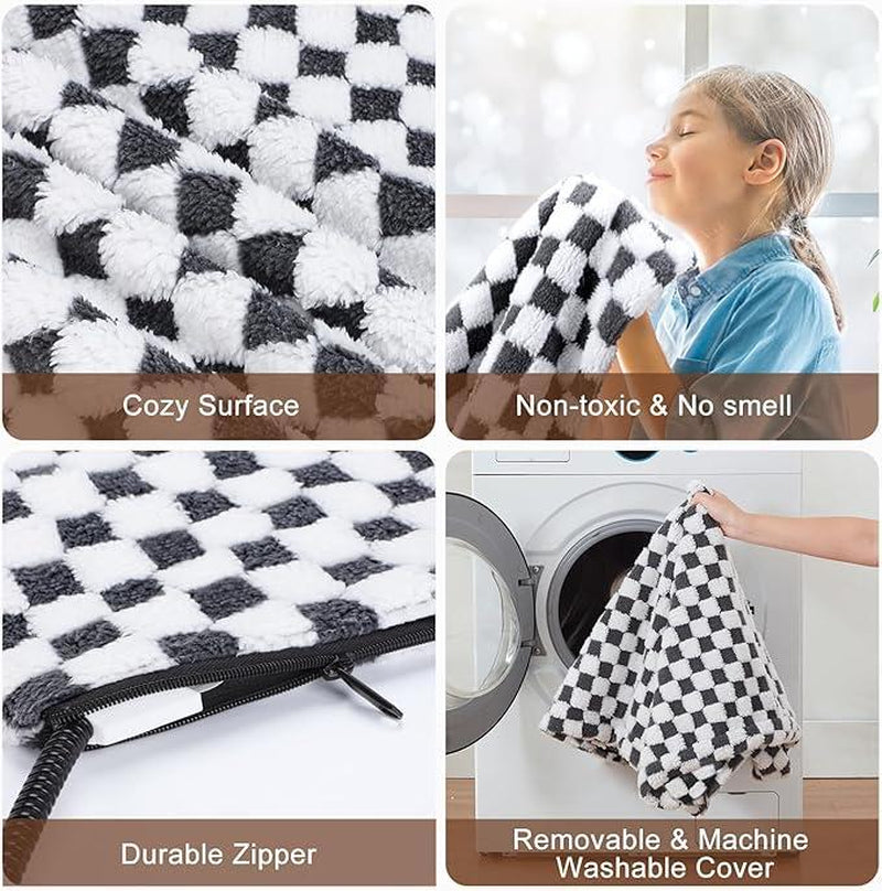 MIXJOY Heated Pet Bed, 11 Adjustable Temperature Pet Heating Pad Indoor with Timer, Pet Heating Pad for Pets, Electric Heating Pad with Washable Cover